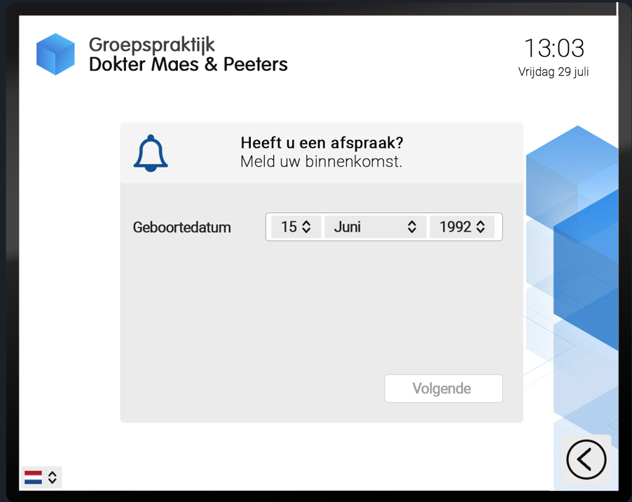aanmeldzuil