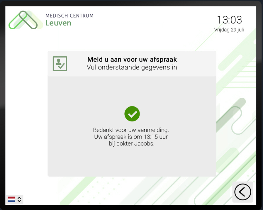 aanmelden geslaagd